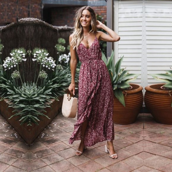 Bohemian V Neck Viscose Maxi Dress - Picture 4 of 11